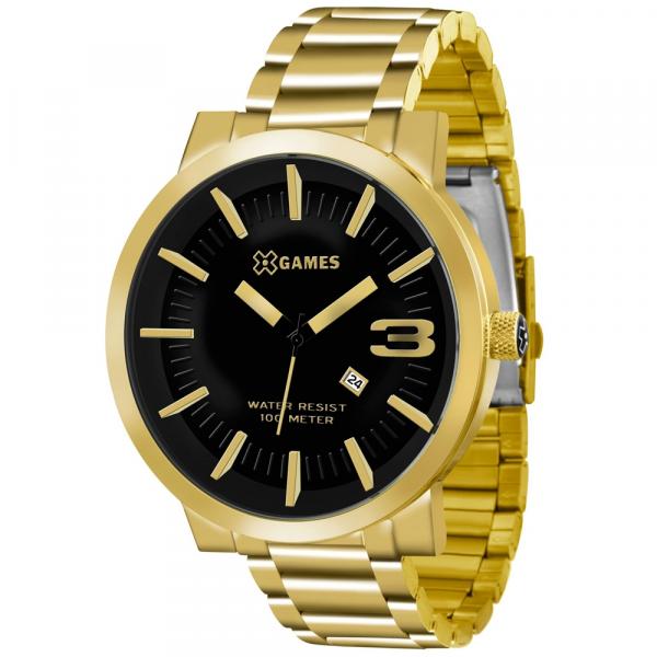 Relógio X-Games Masculino Xteel Dourado XMGS1007-P2KX