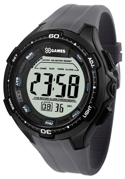 Relogio XGames Masculino Digital Preto e Cinza Grande Esportivo XMPPD466 BXGX