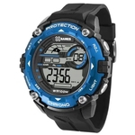 Relogio Xgames Masculino Esportivo Xmppd548 bxpx Preto com Catraca Azul