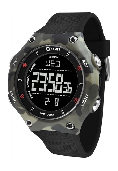 Relógio XGames Masculino Xport Preto e Camuflado XMPPD566PXGX