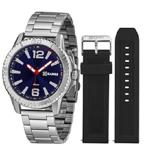 Relogio Xgames Xmls0001 D2sx Troca Pulseira Mostrador Azul X-games