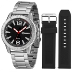 Relogio Xgames Xmls0001 P2sx Troca Pulseira Mostrador Preto X-games