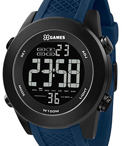 Relógio Xgames Xteel Masculino Xmnpd002 Pxdx Digital Azul e Preto