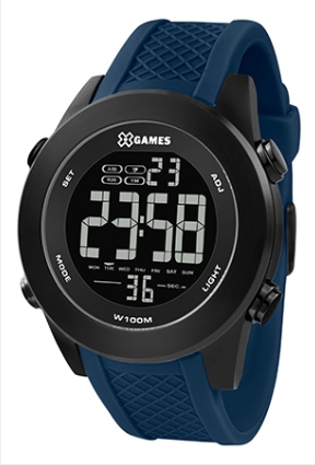 Relógio Xgames Xteel Masculino Xmnpd002 Pxdx Digital Azul e