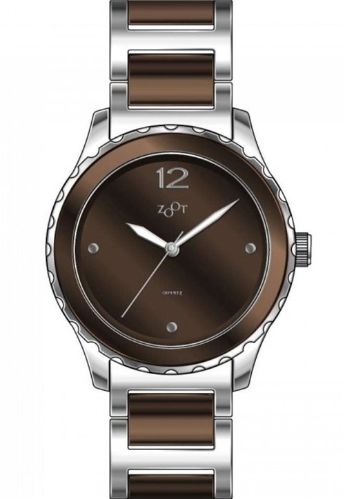 Relógio Zoot Casual Ceramic Marrom ZW10082-M