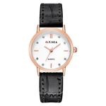 Couro ajustável Relógios Presentes Homens Mulheres Crystal Quartz Relógio de pulso de aniversário Men's Wristwatch