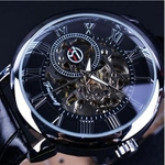 Relógios homens luxo relógio china Man # 039; s Casual relógio de marcação de ouro oco manual relógio mecânico pulseira de couro