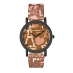 Relógios moda Luxo Feminino Fino PU Strap Rodada Dial relógios de quartzo-3603
