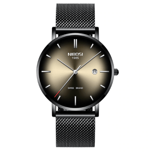Relógios Nibosi Sport Watch Aço Inoxidável (Preto)
