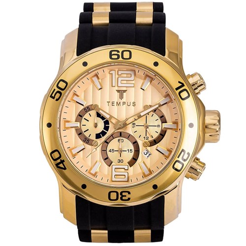 Relógio Masculino Tempus ZW30376X Steel Gold