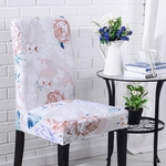 Removível Elastic Printing Chair Cover for Home Hotel Banquet