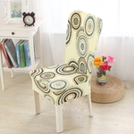 Removível Elastic Printing Chair Cover for Home Hotel Banquet