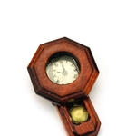 Retro De Madeira Mini Relógio Modelo De Brinquedo Simulação Acessórios Casa De Bonecas Em Miniatura