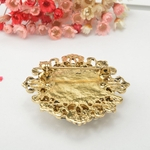 Retro Victorian Crystal Emerald Flower Broche Pin Ladies Accessories Gift