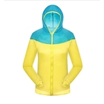 Mulheres de secagem r¨¢pida ao ar livre Ciclismo Equita??o UV protetor solar ¨¤ prova de vento Jacket Bras?o