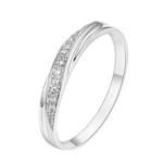 Rodada Cubic Zirconia Embutidos Mulheres Wedding Engagement Ring Jewelry Gift