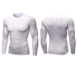 New Compression rápida shirt camiseta de manga comprida Treinamento de Verão de Fitness Vestuário Sólidos Bodybuild Gym Crossfit