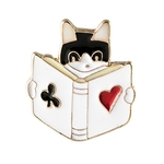 Saco Modelo do gato dos desenhos animados Pin esmalte broche estilo japonês emblema da camisola Acessórios presente