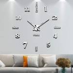Sala grande espelho Relógio do projeto da arte 3D DIY EVA Hanging Wall Clock