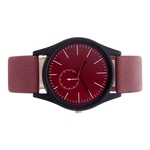 SC034 Europa americano Homens Casual Rodada Dial rel¨®gio de quartzo PU Leather Strap