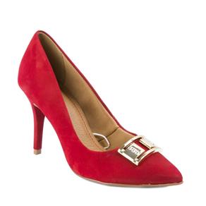 Scarpin com Fivela Bottero - 35 - ROUGE