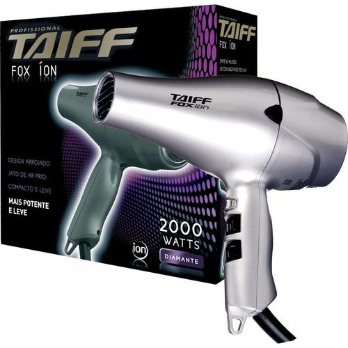 Secador de Cabelo 2000w 127v Fox Íon Prata Taiff