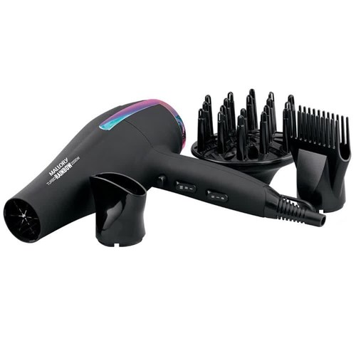 Secador de Cabelo Mallory Turbo Rainbow 2000W Preto 127V