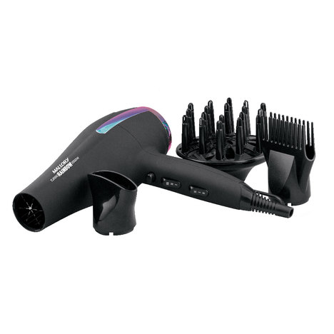 Secador de Cabelo Mallory Turbo Rainbow B90000401 2000W Preto 110V