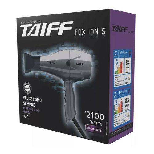 Secador de Cabelos Taiff Fox Íon S 2100w 220 Vlts