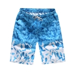 Secagem rápida Surfing Beach Shorts Impressão cordão curto frouxo finas calças na altura do joelho dos homens