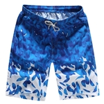 Secagem rápida Surfing Beach Shorts Impressão de homens com cordão curto solta fina calça na altura do joelho