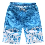 Secagem rápida Surfing Beach Shorts Impressão de homens com cordão curto solta fina calça na altura do joelho