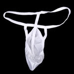 Sexy Homem G-string Elastano Brilhante Pontos Bolsa Tanga Posando Cinta Cueca