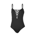 Sexy Vintage Bandage Frente One Piece Swimsuit macia de fibra de poli¨¦ster el¨¢stico