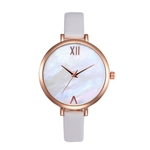 Simples Estilo Moda Casual Women Watch rel¨®gio de quartzo Couro Strap Watch