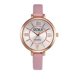 Simples Estilo Moda Casual Women Watch rel¨®gio de quartzo Couro Strap Watch