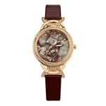 Simples Estilo Moda Casual Women Watch rel¨®gio de quartzo Couro Strap Watch