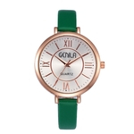 Simples Estilo Moda Casual Women Watch rel¨®gio de quartzo Couro Strap Watch