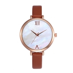 Simples Estilo Moda Casual Women Watch rel¨®gio de quartzo Couro Strap Watch