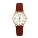 Simples Estilo Moda Casual Women Watch rel¨®gio de quartzo Couro Strap Watch