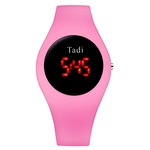 Simples LED Digital Rel¨®gio Eletr?nico Silicone Strap Men E Women Watch