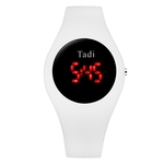 Simples LED Digital Rel¨®gio Eletr?nico Silicone Strap Men E Women Watch