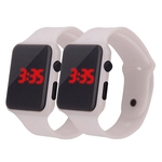 Simples LED Digital Rel¨®gio Eletr?nico Silicone Strap Men E Women Watch