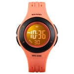 SKMEI 1455 Kid LED Digital Sports Watch Data Semana EL luz de alarme à prova d'água Relógio de pulso colorido