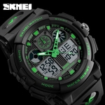 SKMEI Men LED Large Dial Digital Watch Waterproof Alarm Calendar Sport Watch