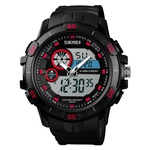 SKMEI Men Quartz relógio digital Dual Time Waterproof EL Luz Data Semana Alarm Sports relógio de pulso