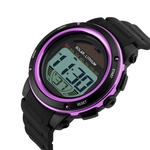 SKMEI moda elegante multifuncional Digital Assista roxo Relógio de pulso