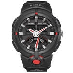 SMAEL 1637 Moda Masculina Impermeável Dual Time Eletrônico Digital Relógio De Pulso De Quartzo