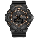 JIA Smael Homens Multifuncional Relógio Despertador Cronômetro Noctilucence Quartz Dual Display relógio eletrônico (com Caixa) watch