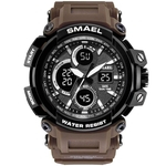 Smael Homens Sport Watch LED Casual Digital pulseira de borracha presente Rel¨®gio de pulso eletr?nico